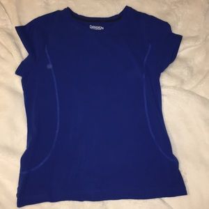 Blue workout shirt